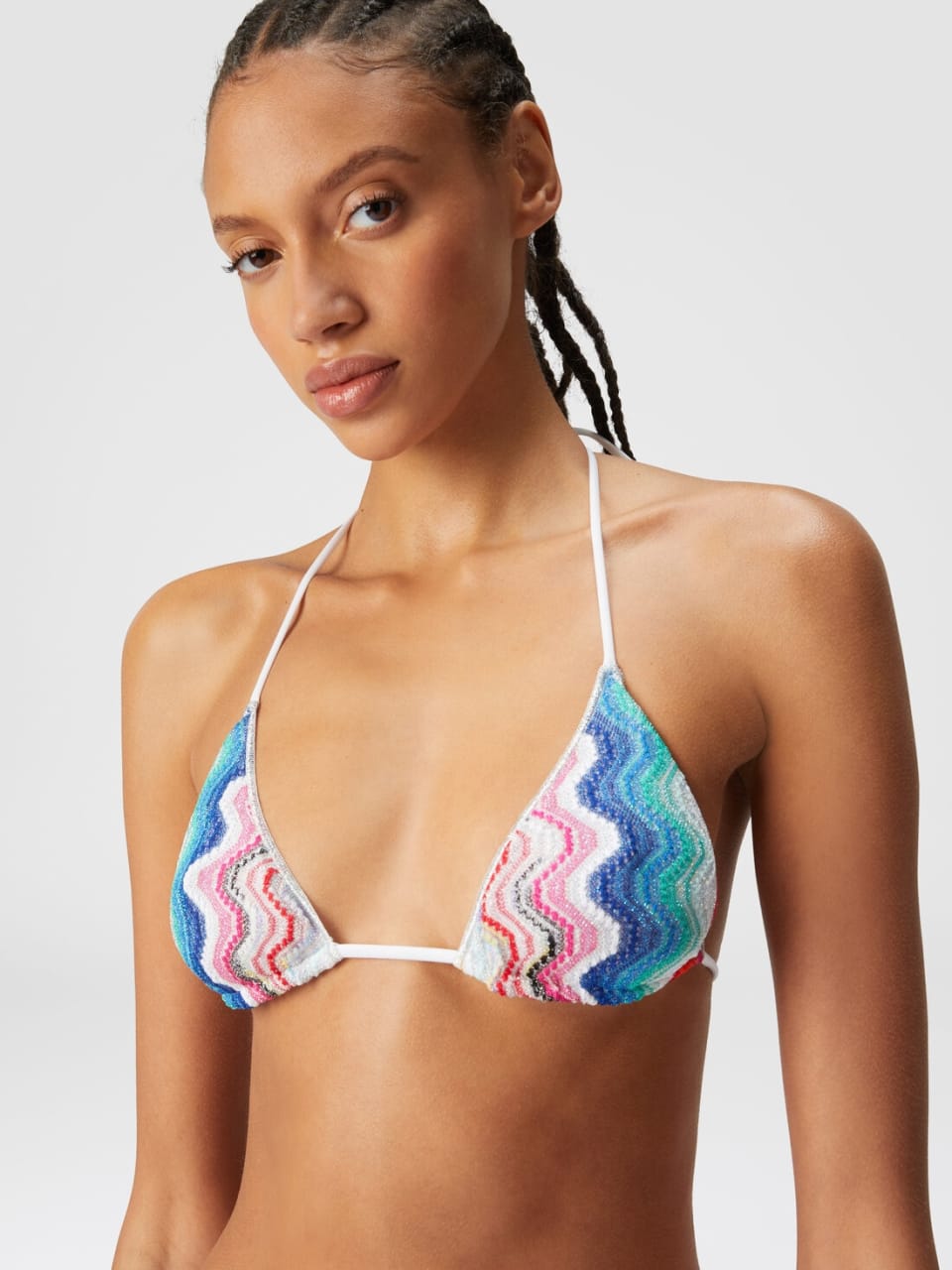 Wave Motif Bikini With Lurex