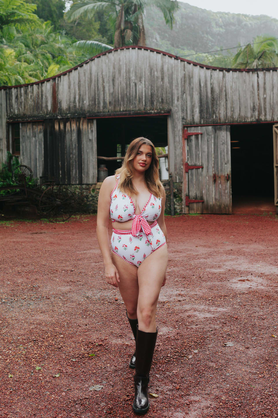 Betty One-piece Wrap Top-014G