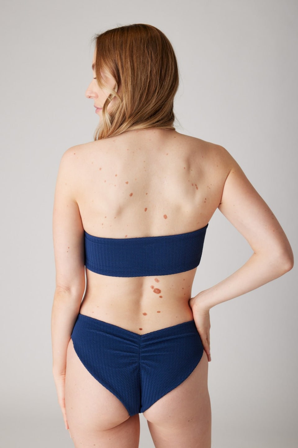 The Bandeau - Soft Navy Ripple-015Q