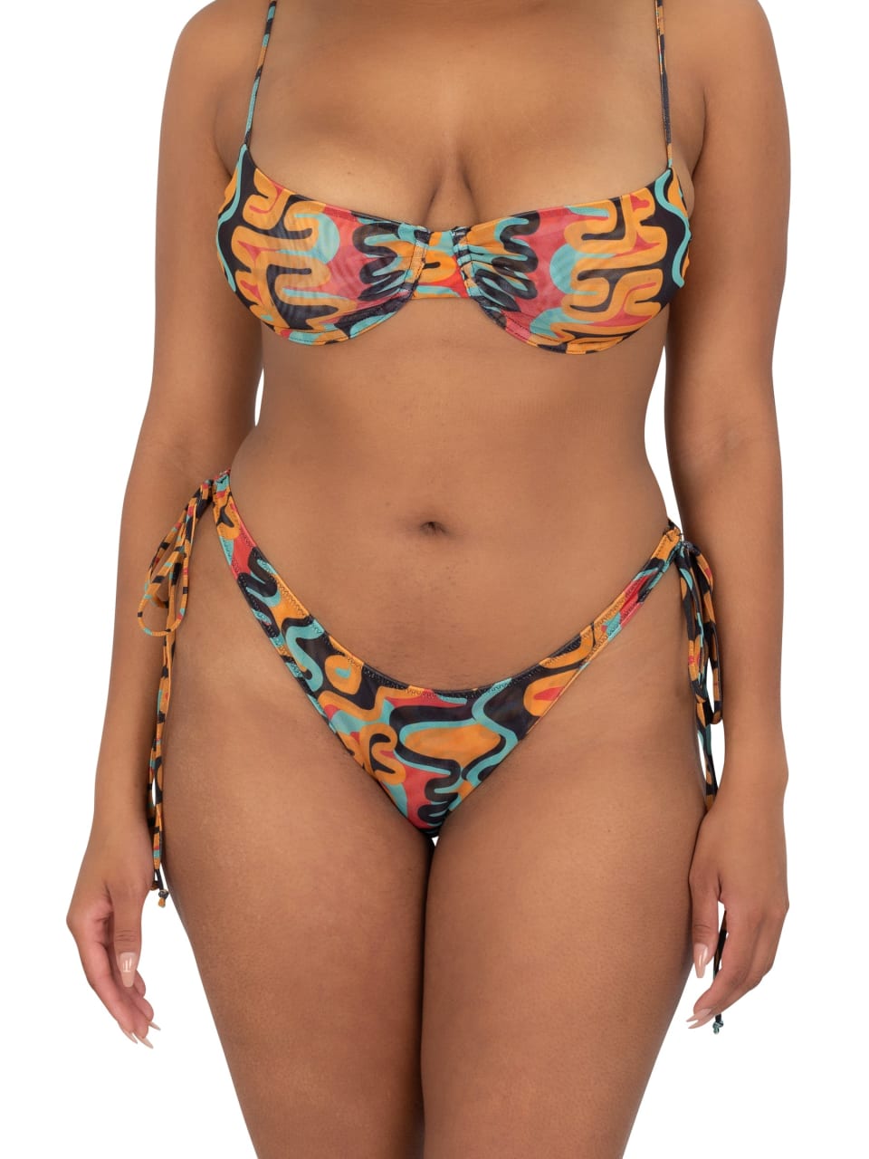 Oleo Underwire Top and Oleo Cheeky Side Tie Bottom from Gonza