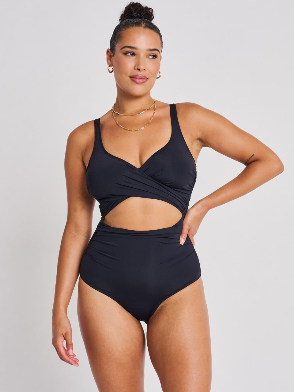 Black Wrap One-Piece by Everyday Sunday