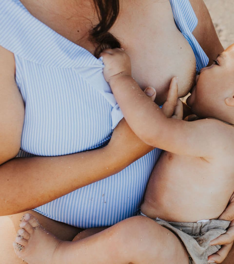 Ruffle Wrap Maternity & Nursing One Piece Swimsuit by Kindred Bravely