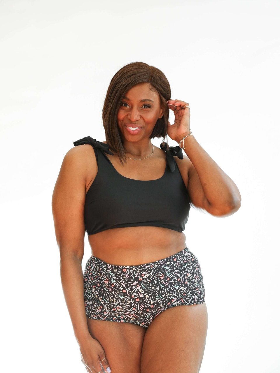 Tie Shoulder Breastfeeding Bikini Swimsuit Top by Milk & Baby