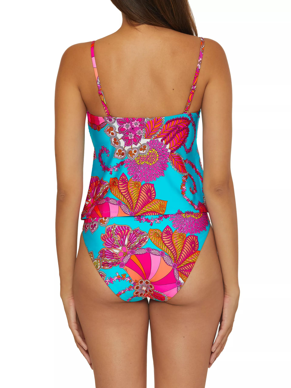 Meilani Floral Tankini Top and Meilani Floral Bikini Bottom by Trina Turk