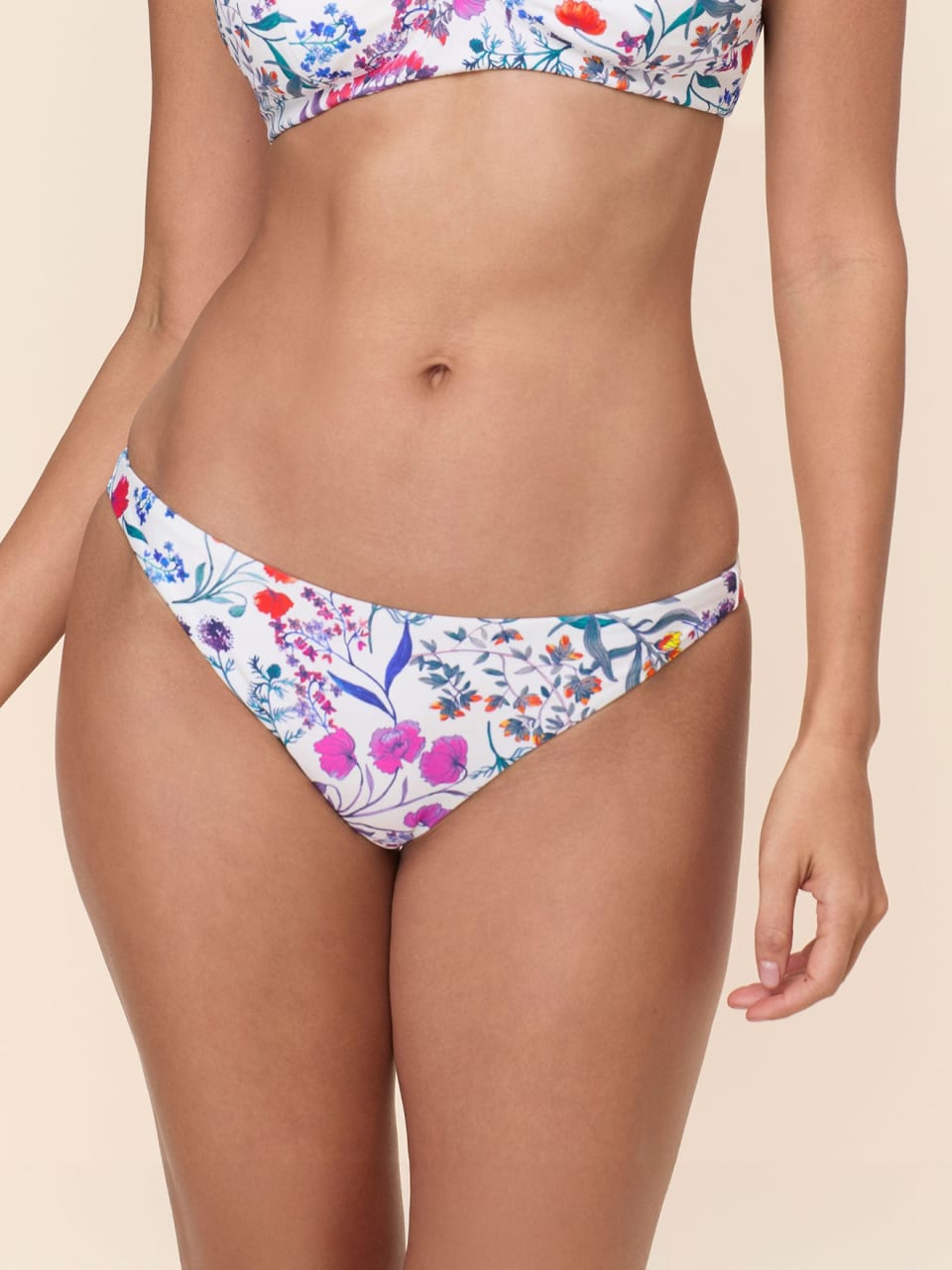 The Cheeky Bikini Bottom - Eco Nylon - Botanical Floral