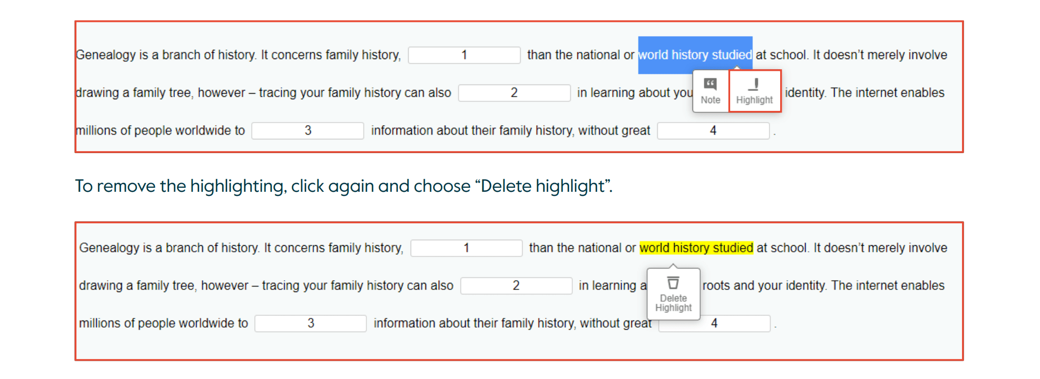 Cambridge Digital - Straightforward text underlining and highlighting 