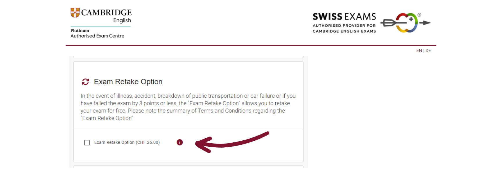 Benefit from our Exam Retake Option I Swiss Exams