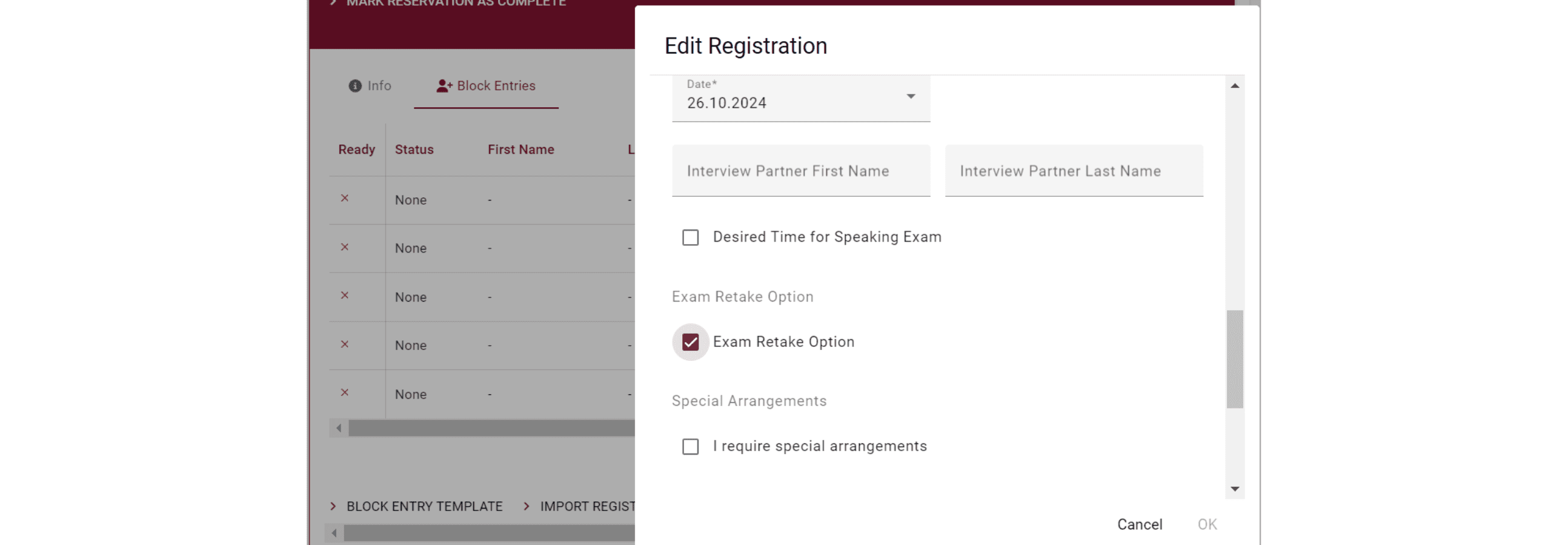 Block registration for schools I Exam Retake Option I Swiss Exams