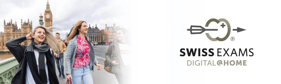 Students walking the streets of London | Swiss Exams Digital & home