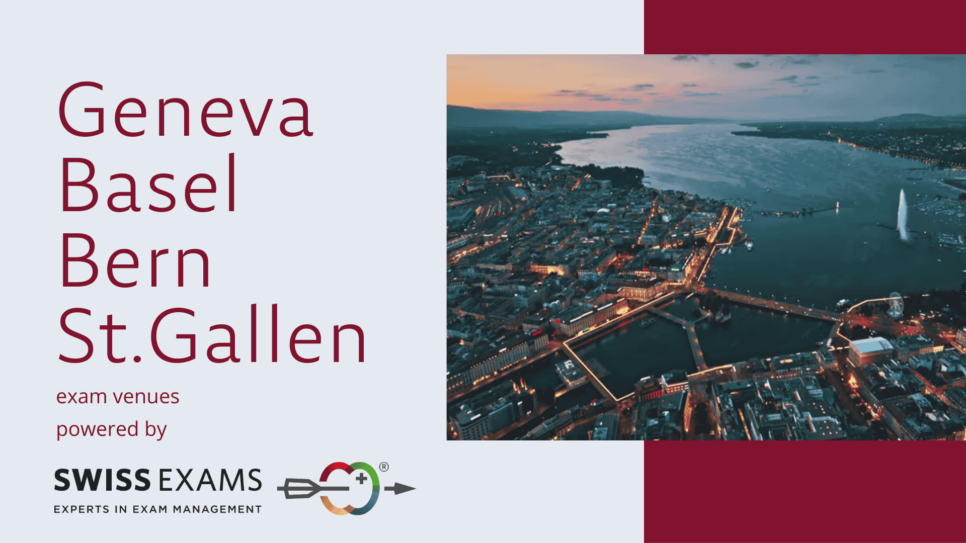 Geneva | Bern | Basel | StGallen | location | Swiss Exams