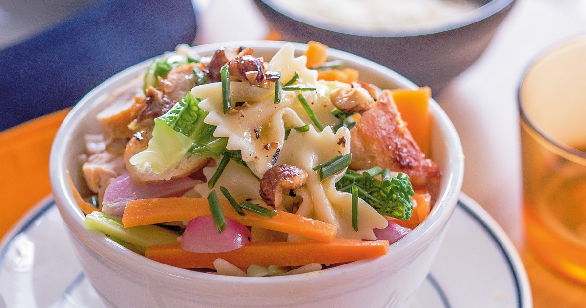 Farfalle mit Poulet und Gemüse - Rezept | Swissmilk Farfalle mit Poulet und Gemüse - Rezept | Swissmilk