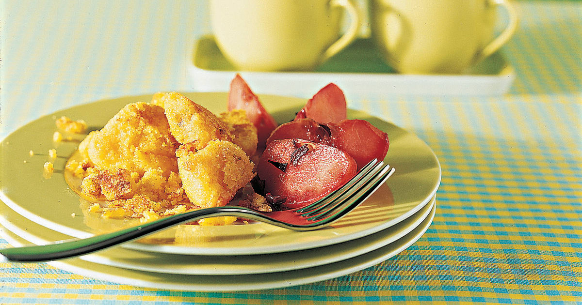 Gerösteter Mais mit roten Apfelschnitzen Rezept Swissmilk