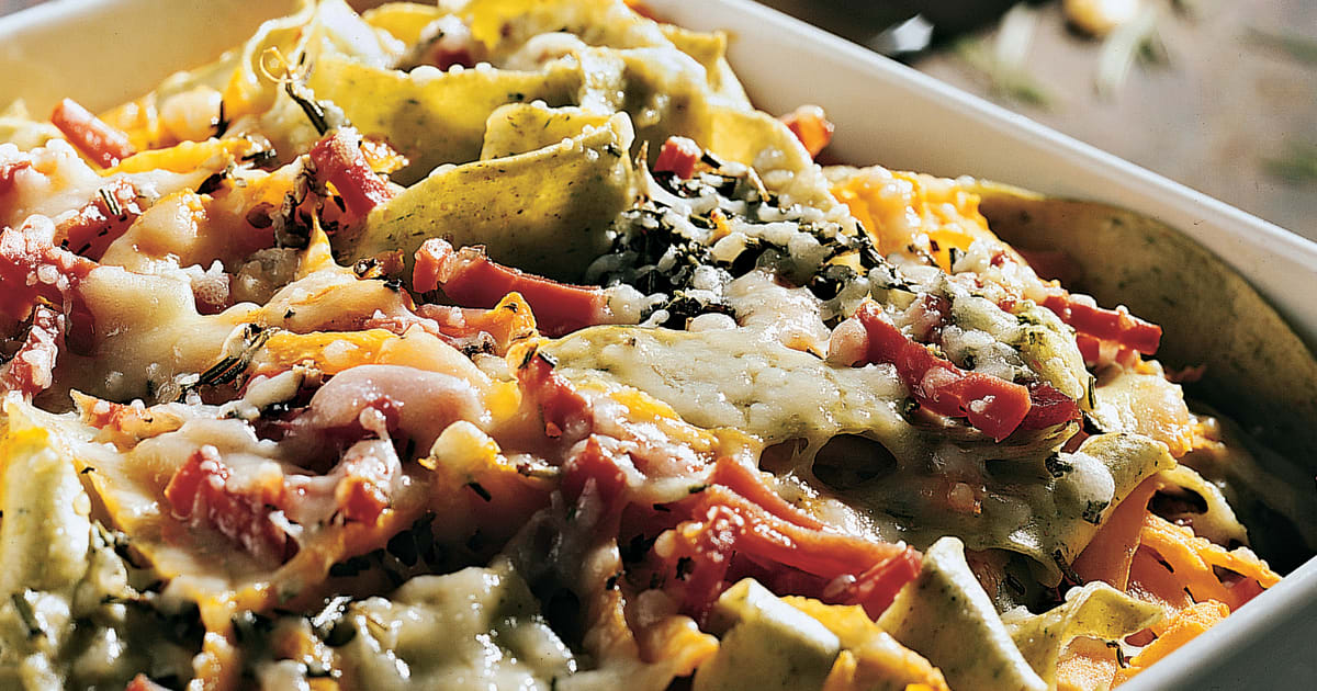 Kürbis-Gratin mit Schinken und Pasta - Rezept | Swissmilk Kürbis-Gratin mit Schinken und Pasta - Rezept | Swissmilk