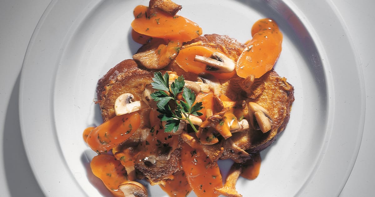 Pikante Fotzelschnitten mit Pilz-Ragout