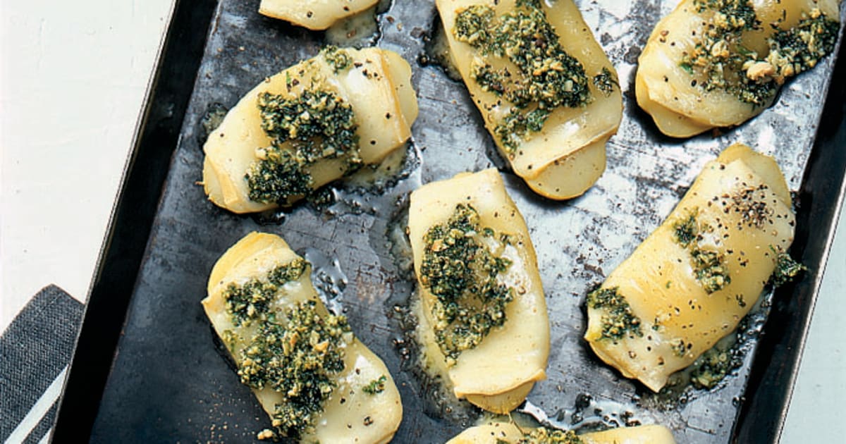 RacletteKartoffeln mit Pfefferminzpesto Rezept Swissmilk