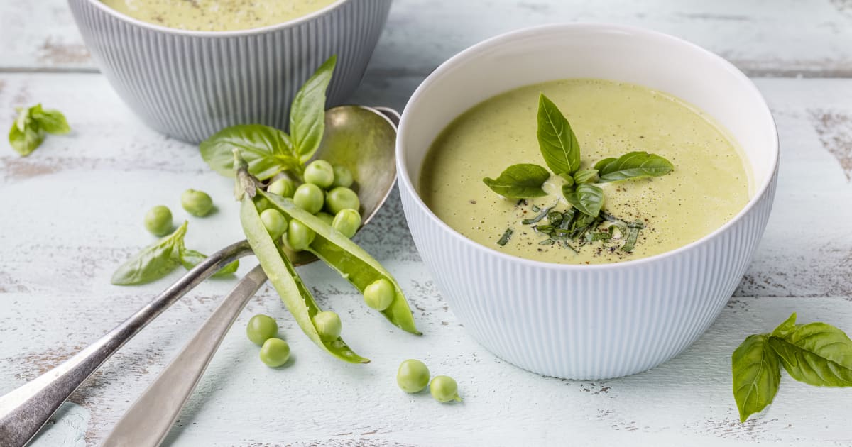 Soupe aux petits pois et au fromage frais (low carb) - Recette | Swissmilk