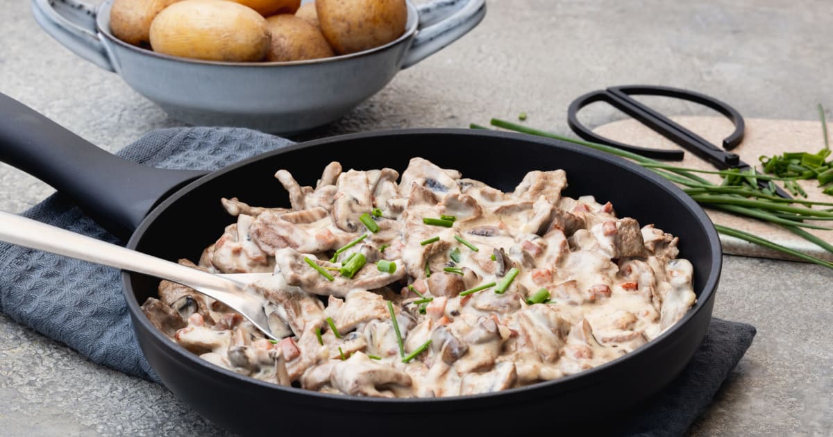 Rindsgeschnetzeltes mit Champignons und Speck - Rezept | Swissmilk