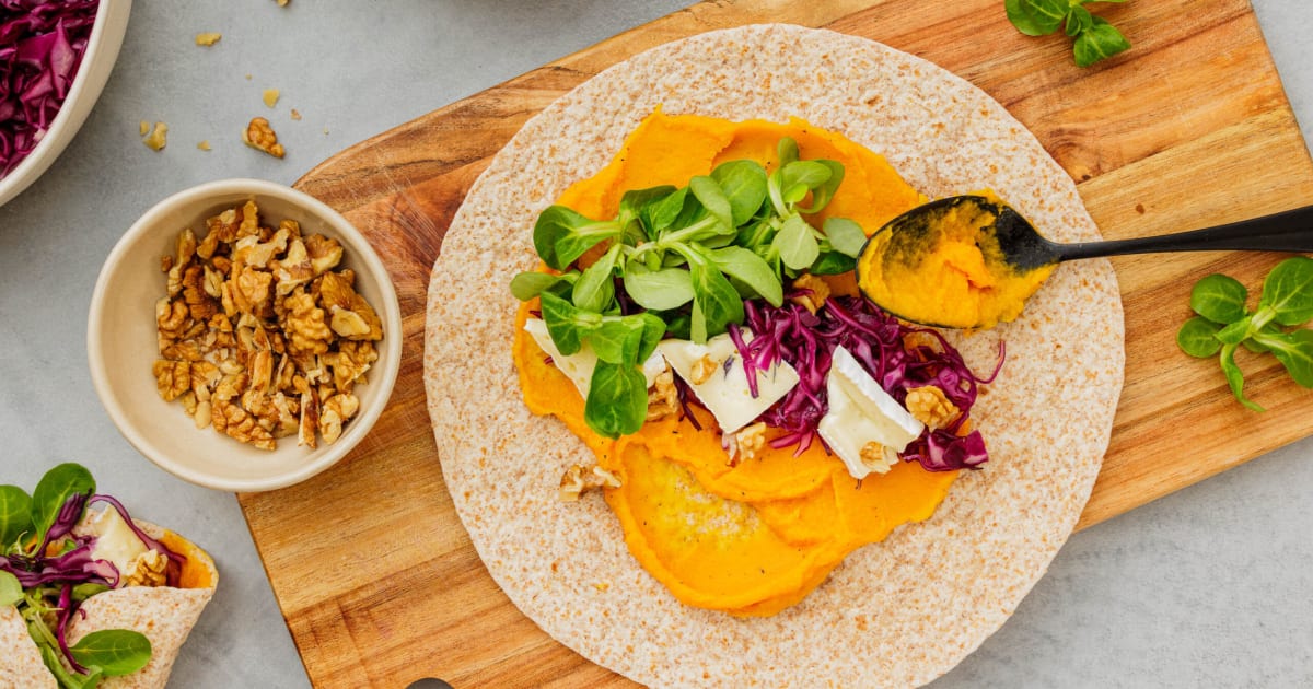 GemüseWraps mit Kürbis und Rotkraut Rezept Swissmilk