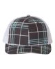 Plaid Print Charcoal/ Columbia Blue/ White