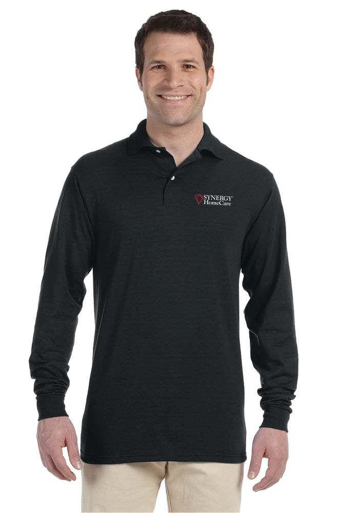Jerzees long sleeve polo shirts discount