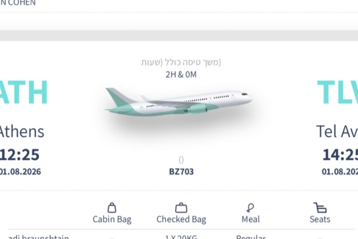 טיסה מאתונה לתל אביב 1.8