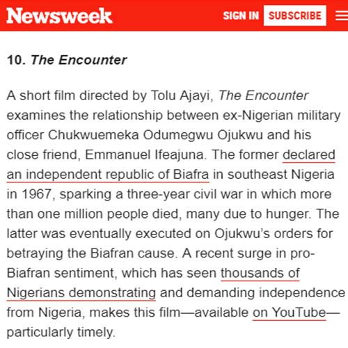 NEWSWEEK -10 must-see films from nigeria