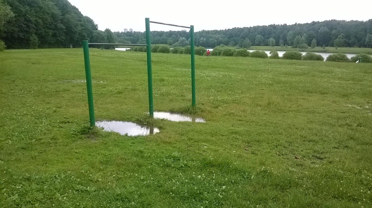 Public Pull Up Bars - Moscow - Outdoor Fitness Lebedyansky Ponds