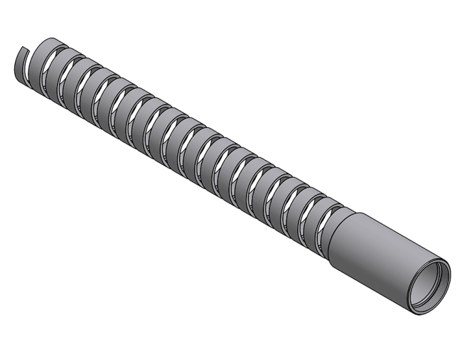 Self-extingushing flex hose for oxygen with fiberglas and anti-kink Pmax 25bar G3/4" 15 mtr