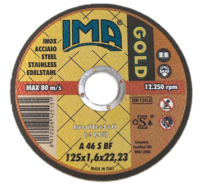 IMA kappeskive Inox Gold 125x1,6x22mm