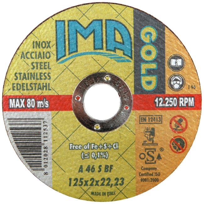 IMA kappeskive Inox Gold 125x2,0x22mm