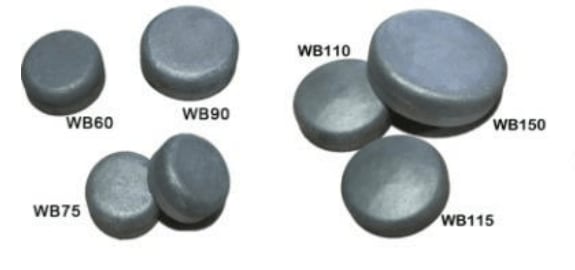 Laminated White Iron WB75 Ø75x10+17mm