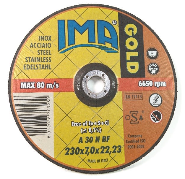 IMA navrondell Inox Gold 230x7,0x22mm