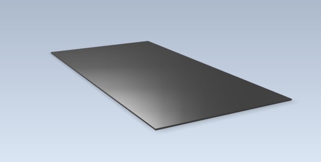 POM plate 2000x1000x15mm Sort. PL=46,55kg.