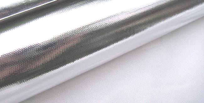 Glassfiberduk m/alu. AL7628 550C. 0,22mm 220g/m2. 1m x 100m rull