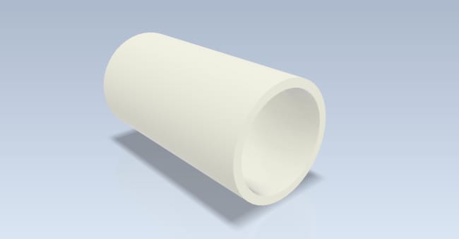 PTFE 25% glass, pipe 220 x 243 x 150mm