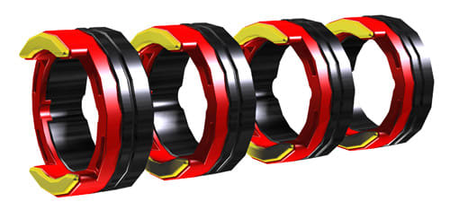 EWM Matehjulsett AL 4R 1,2mm rød/gul