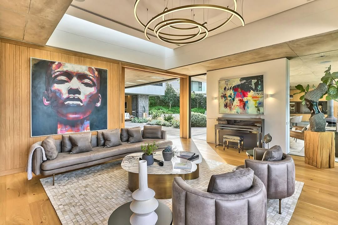 Abstract Art in Modern Living Room