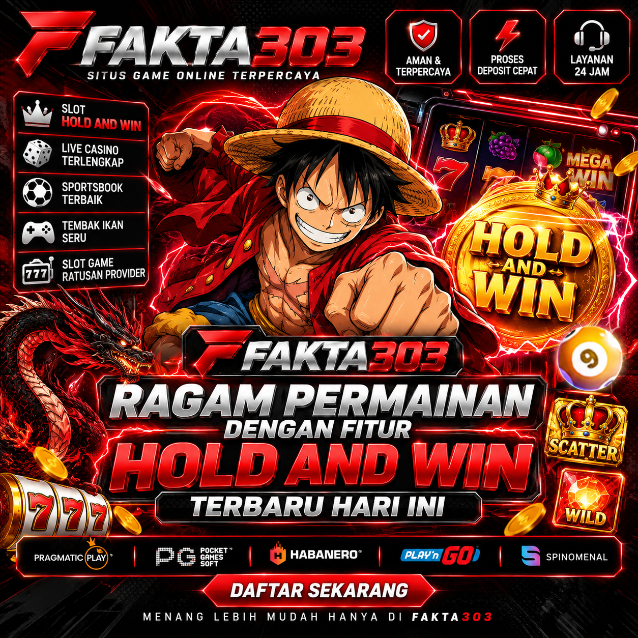 Thumbnail 1 of 3, Poster, FAKTA303 : Ragam Permainan dengan Fitur Hold and Win Terbaru Hari Ini designed and sold by FAKTA303.