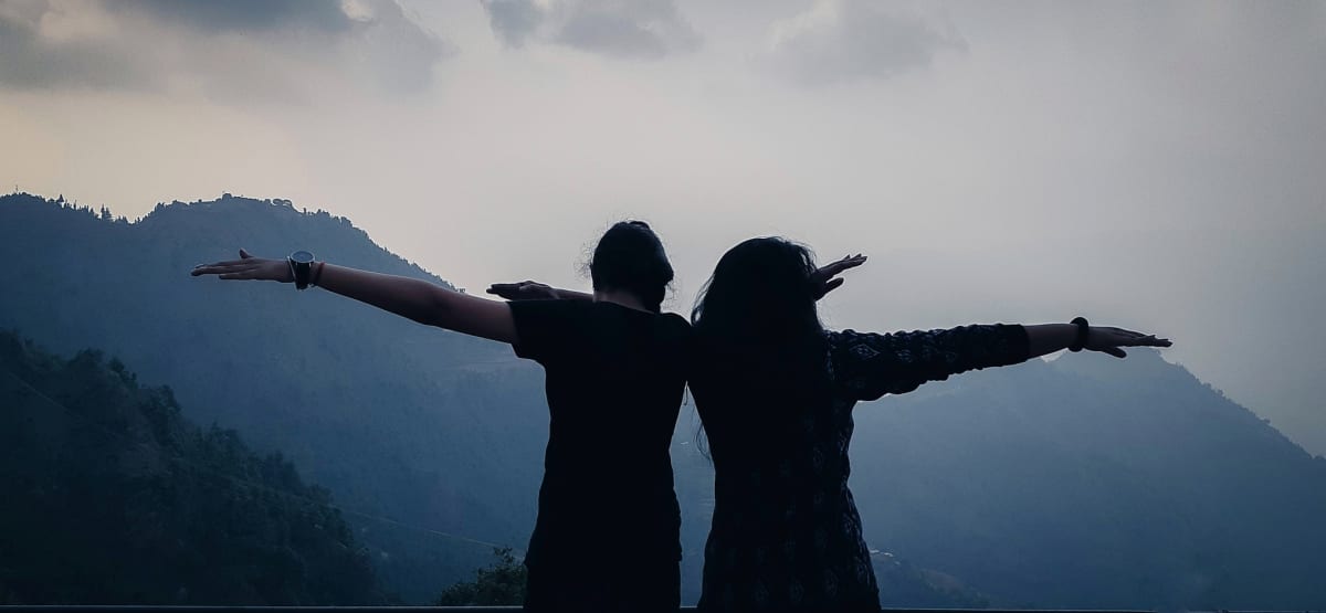 in the mountains