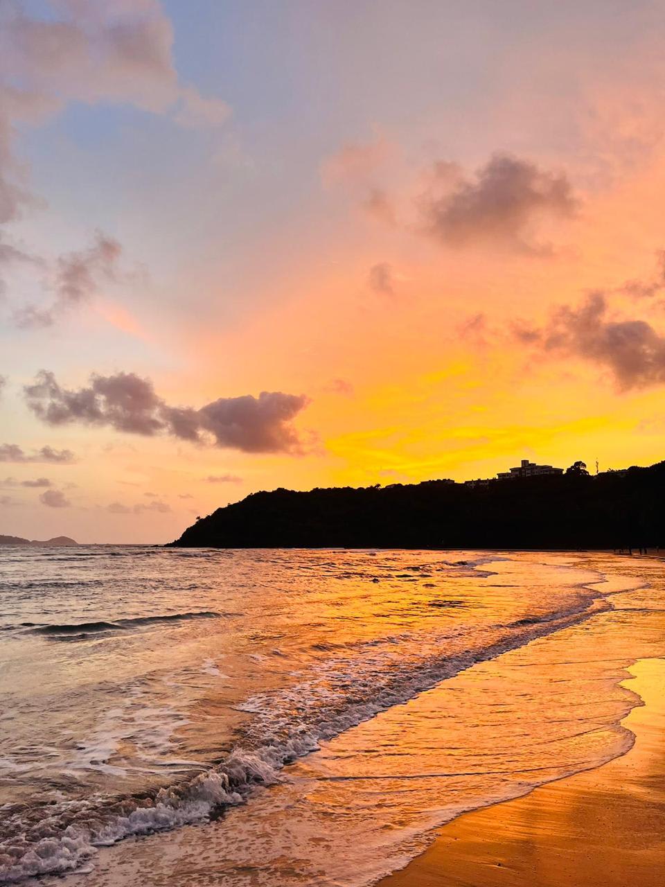 Beach with a glow of sun