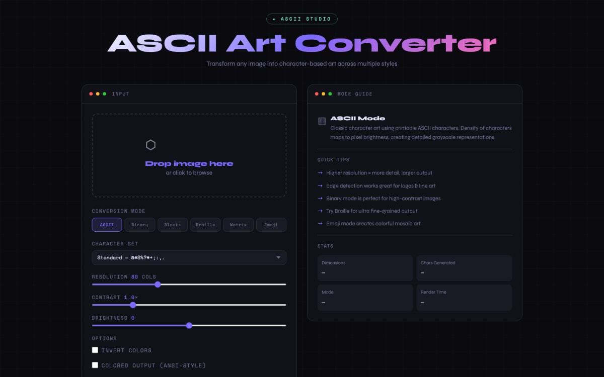 ASCII Art Studio screenshot 1