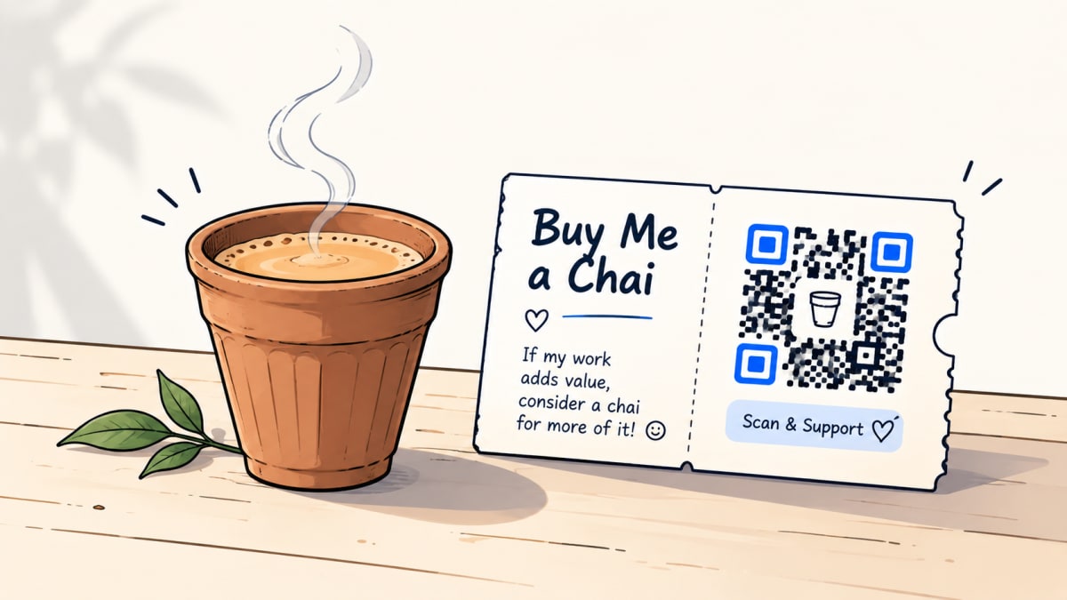 Screenshot of Buy Me a Chai