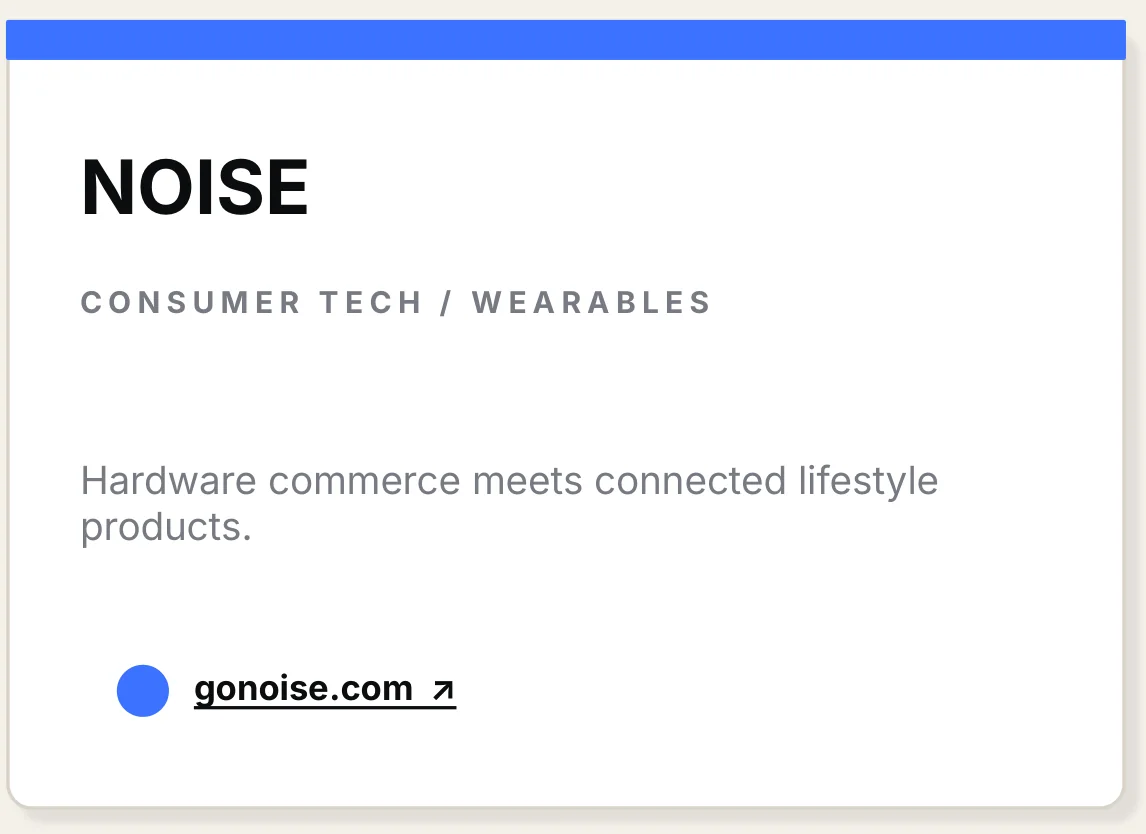 The Noise entry in Branditify’s 2026 Selected Digital Work: Consumer tech and wearables, hardware commerce meets connected lifestyle products
