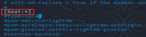 lightdm.conf 中的 Seat 配置段