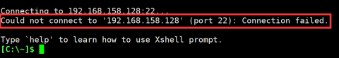 Xshell 连接失败提示