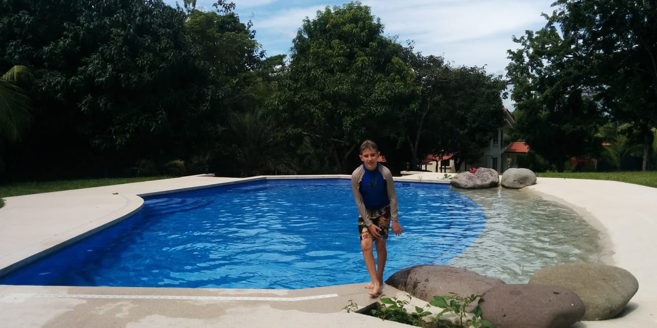 Lucas Loves The Pool