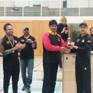 SC Europa being awarded the NDCV Indoor Champions.