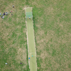 Drone view of SC Europa Cricket ground.