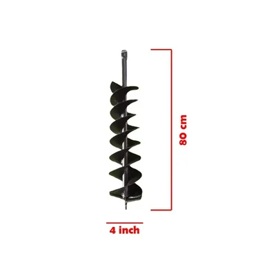 4 Inch (Double Spiral) Auger Bit for 2 Stroke & 4 Stroke For Earth Auger/ Post Hole Digger Machiner, EA-034 โ ZEYANG