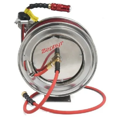 ZSR1310SS Auto Retractable Steam Hose Reel Stand with 13 mm 10 m Hose Pipe for Garden and Industrial Purposes — Zephyr